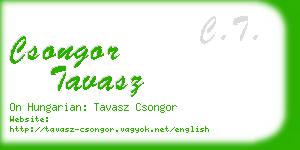 csongor tavasz business card